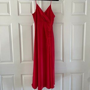 Zara - RED SATIN STYLE DRESS